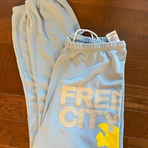 FREECITY light blue Logo Sweatpants Size M Never worn